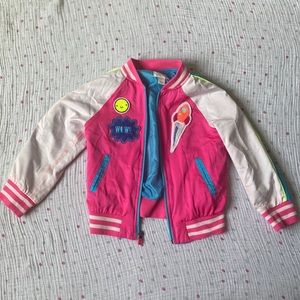 Fluorescent girls bomber jacket